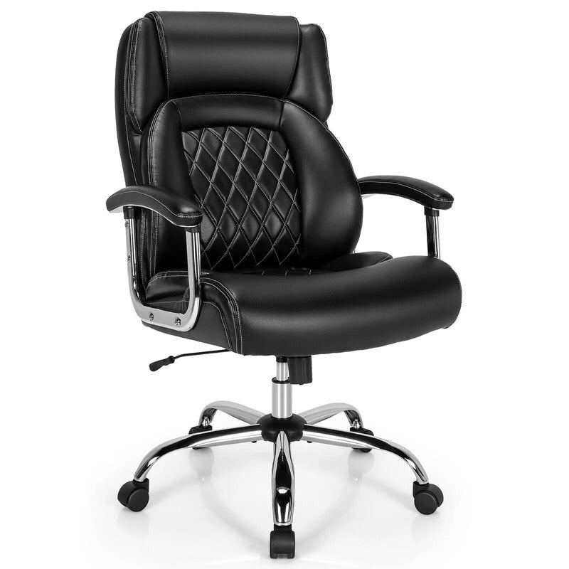 Height Adjustable Big and Tall Office Chair Computer Desk Chair with Metal Base by DirectDeals