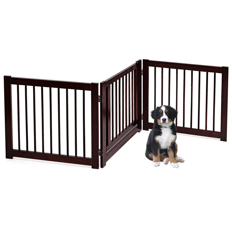 24 Inch Configurable Folding 3 Panel Wood Dog Fence by DirectDeals