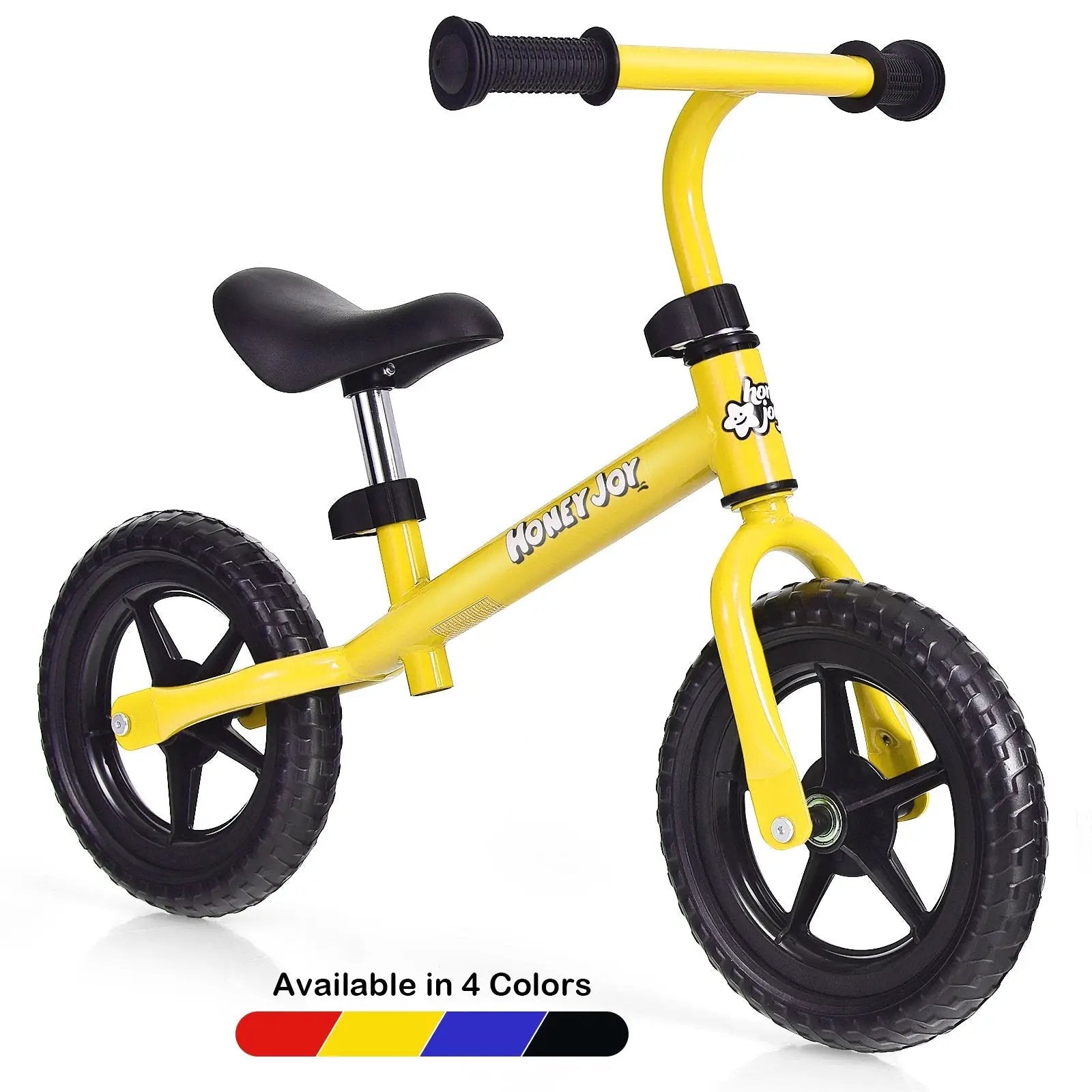 Kids No Pedal Balance Bike with Adjustable Handlebar and Seat-Yellow by DirectDeals