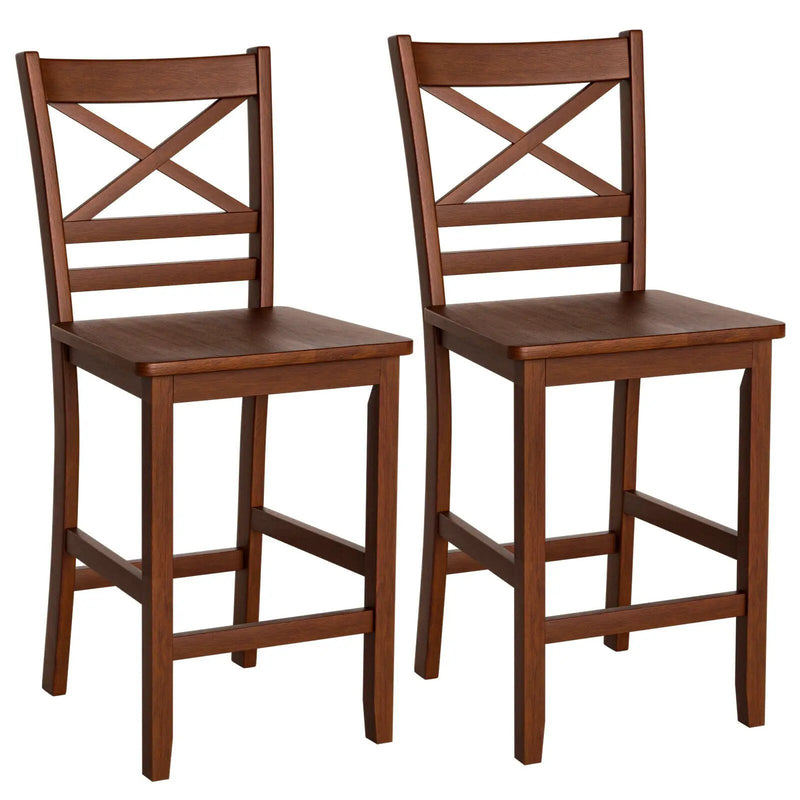 Set of 2 Bar Stools 25 Inch Counter Height Chairs with by DirectDeals
