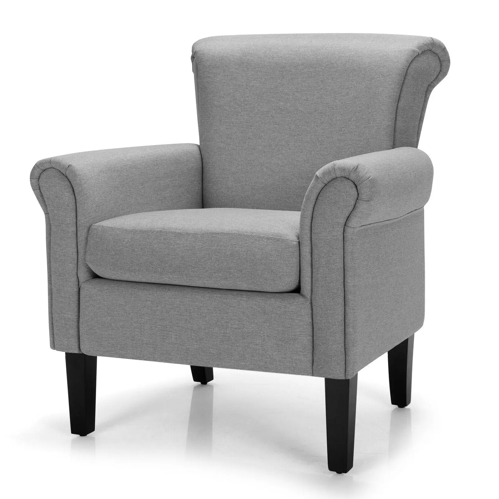 Upholstered Fabric Accent Chair with Adjustable Foot Pads by DirectDeals