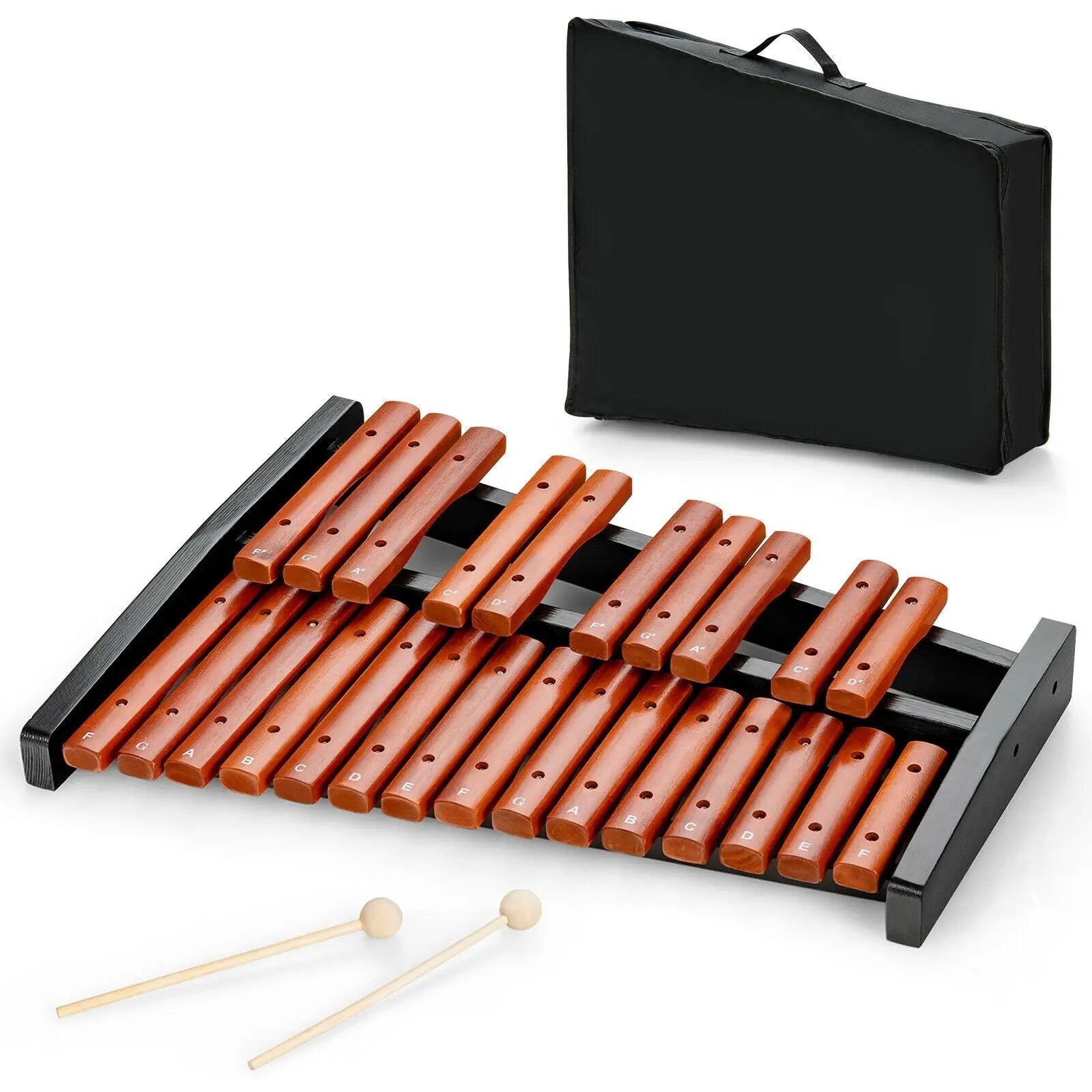 25 Notes Xylophone Wooden Percussion Educational Instrument with 2 Mallets by DirectDeals