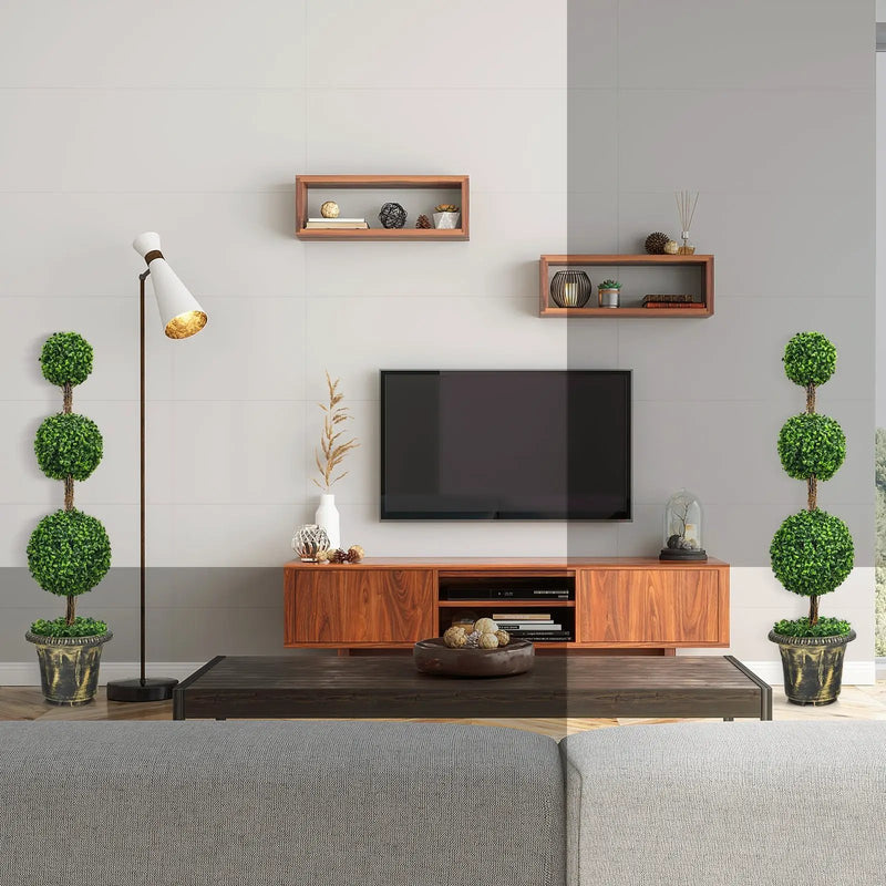 4 Feet Artificial Topiary Triple Ball Tree Plant by DirectDeals