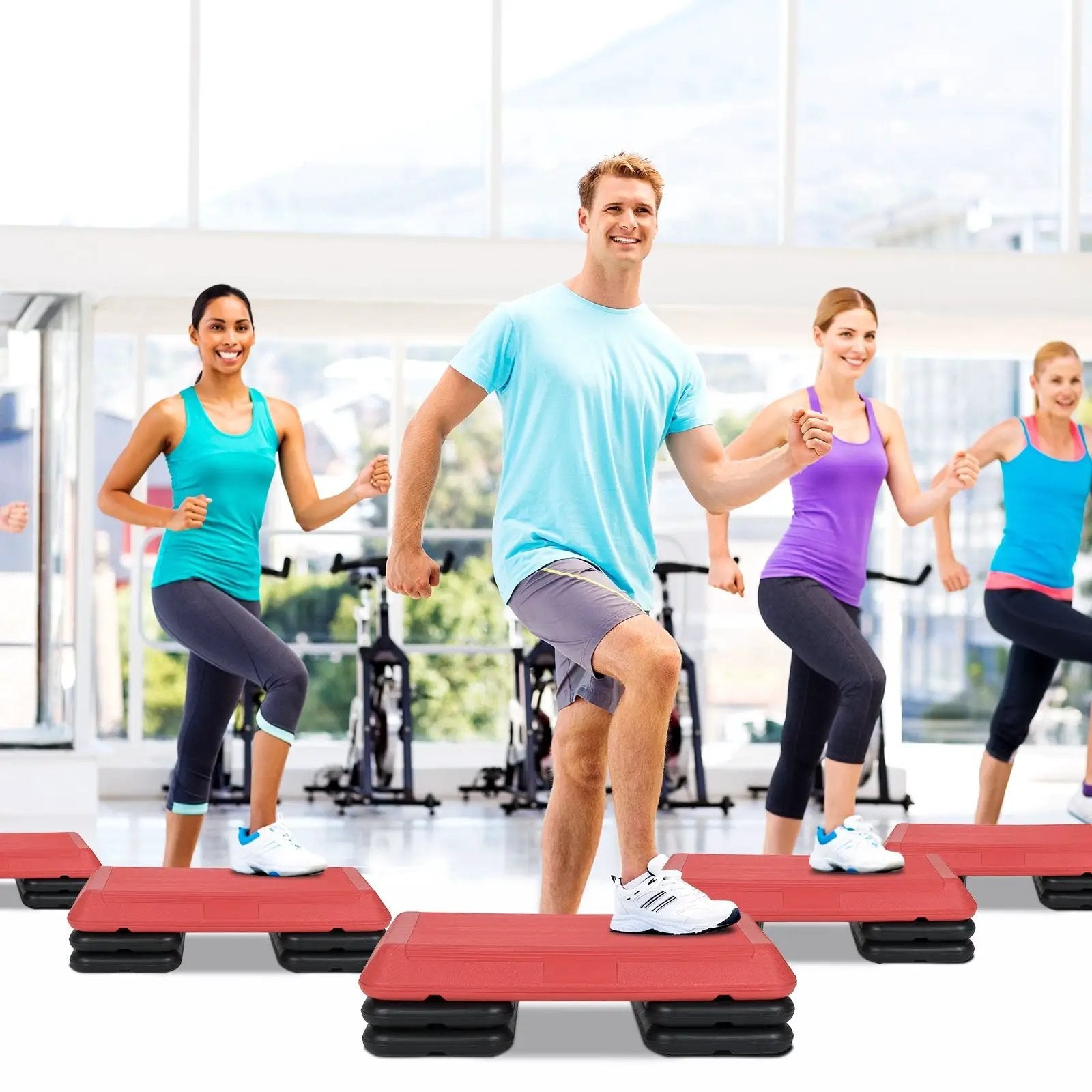 29 Inch Adjustable Workout Fitness Aerobic Stepper Exercise Platform by DirectDeals