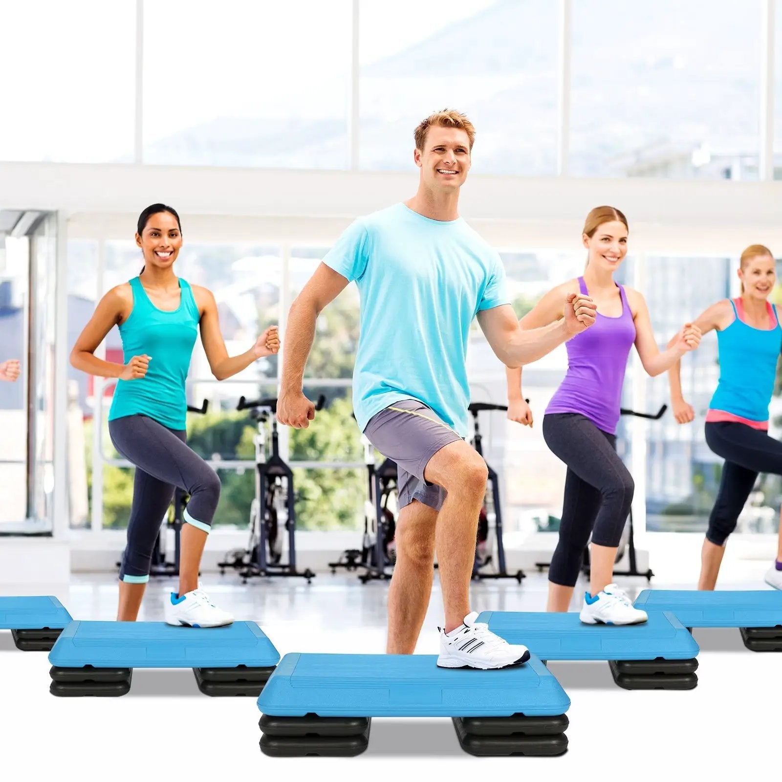 29 Inch Adjustable Workout Fitness Aerobic Stepper Exercise Platform by DirectDeals