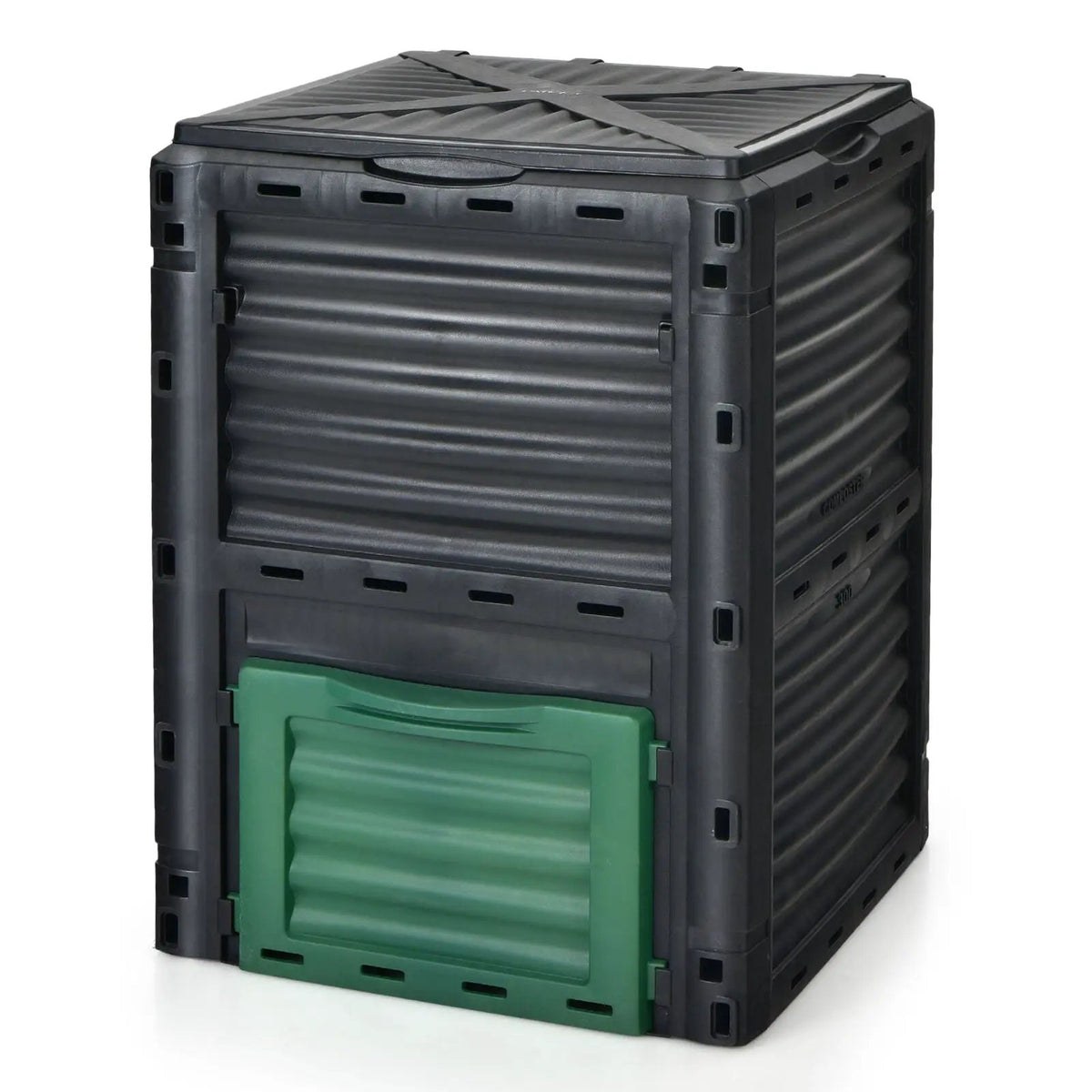 80-Gallon Outdoor Composter with Large Openable Lid and Bottom Exit Door by DirectDeals