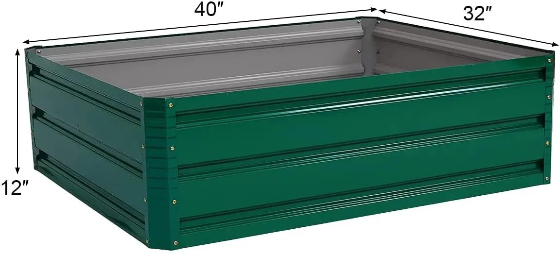 Raised Garden Bed 40x32 Inch Steel Planter Box by DirectDeals