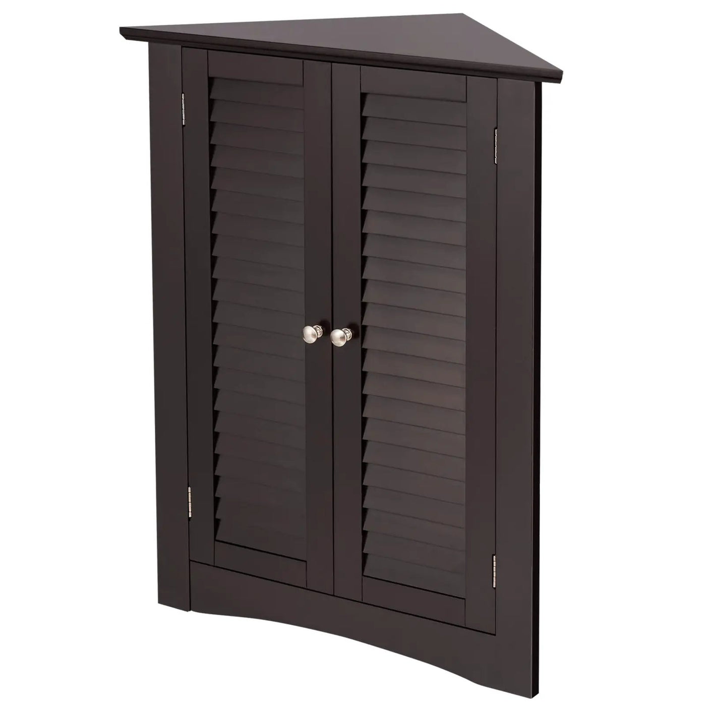 Bathroom Corner Storage Freestanding Floor Cabinet with Shutter Door by DirectDeals