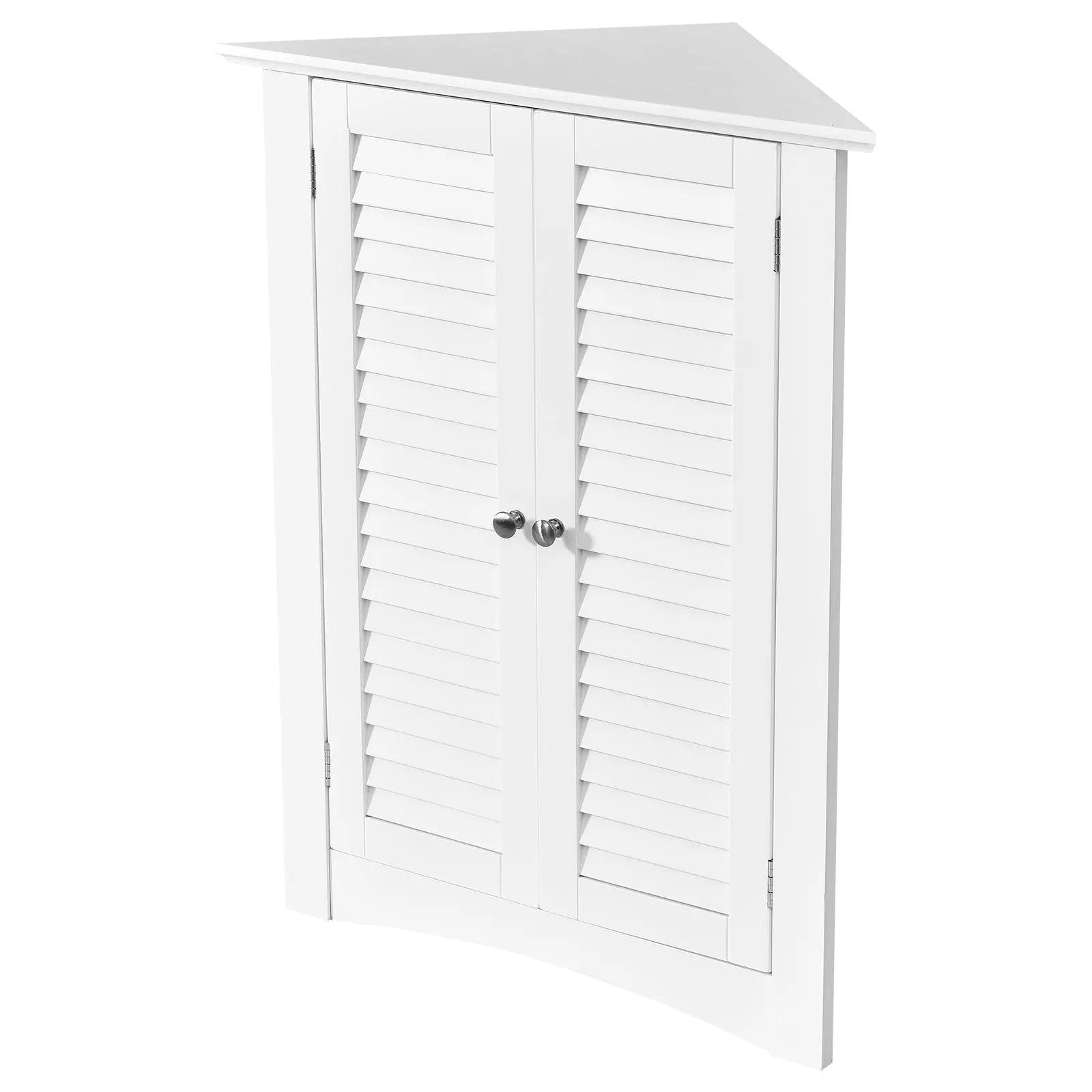 Bathroom Corner Storage Freestanding Floor Cabinet with Shutter Door by DirectDeals