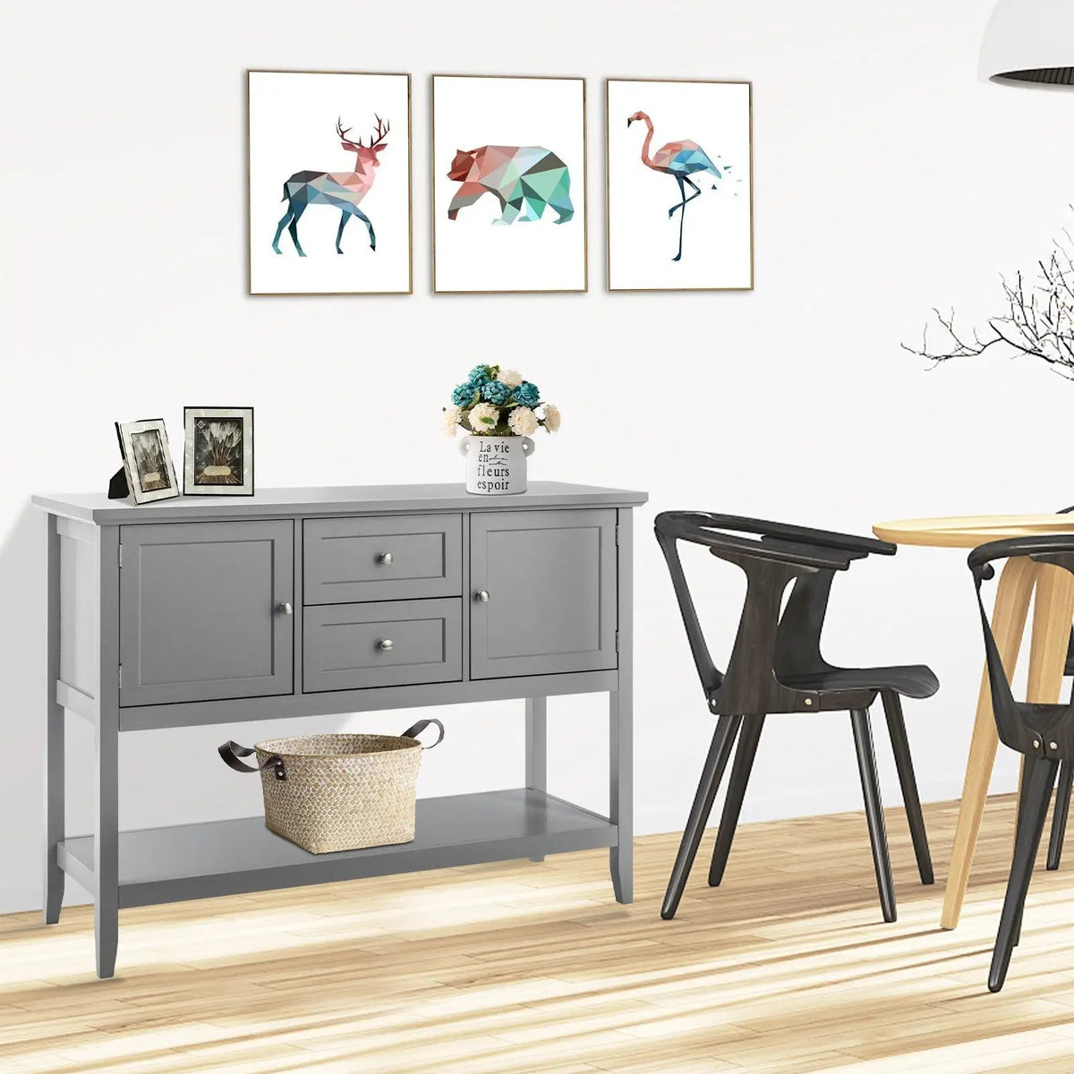 Wooden Sideboard Buffet Console Table with Drawers and Storage by DirectDeals