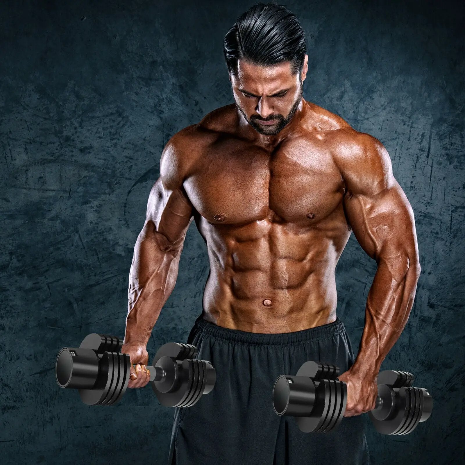 27.5 LBS 5-in-1 Adjustable Dumbbell for Gym Home Office by DirectDeals
