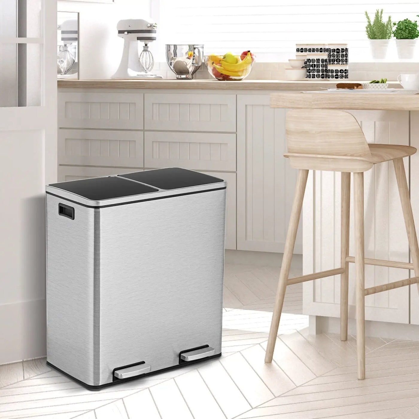 16 Gallon Dual Step Trash Can by DirectDeals