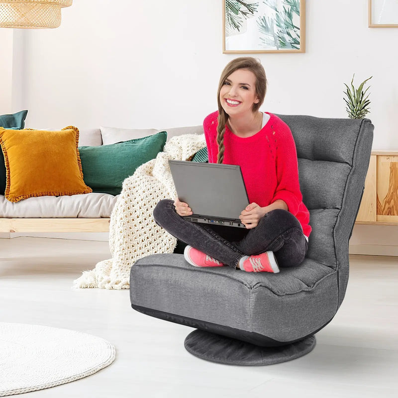 5-Position Folding Floor Gaming Chair by DirectDeals