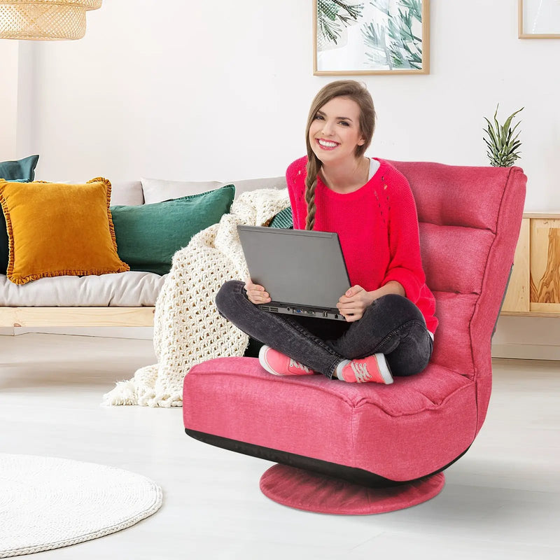 5-Position Folding Floor Gaming Chair by DirectDeals