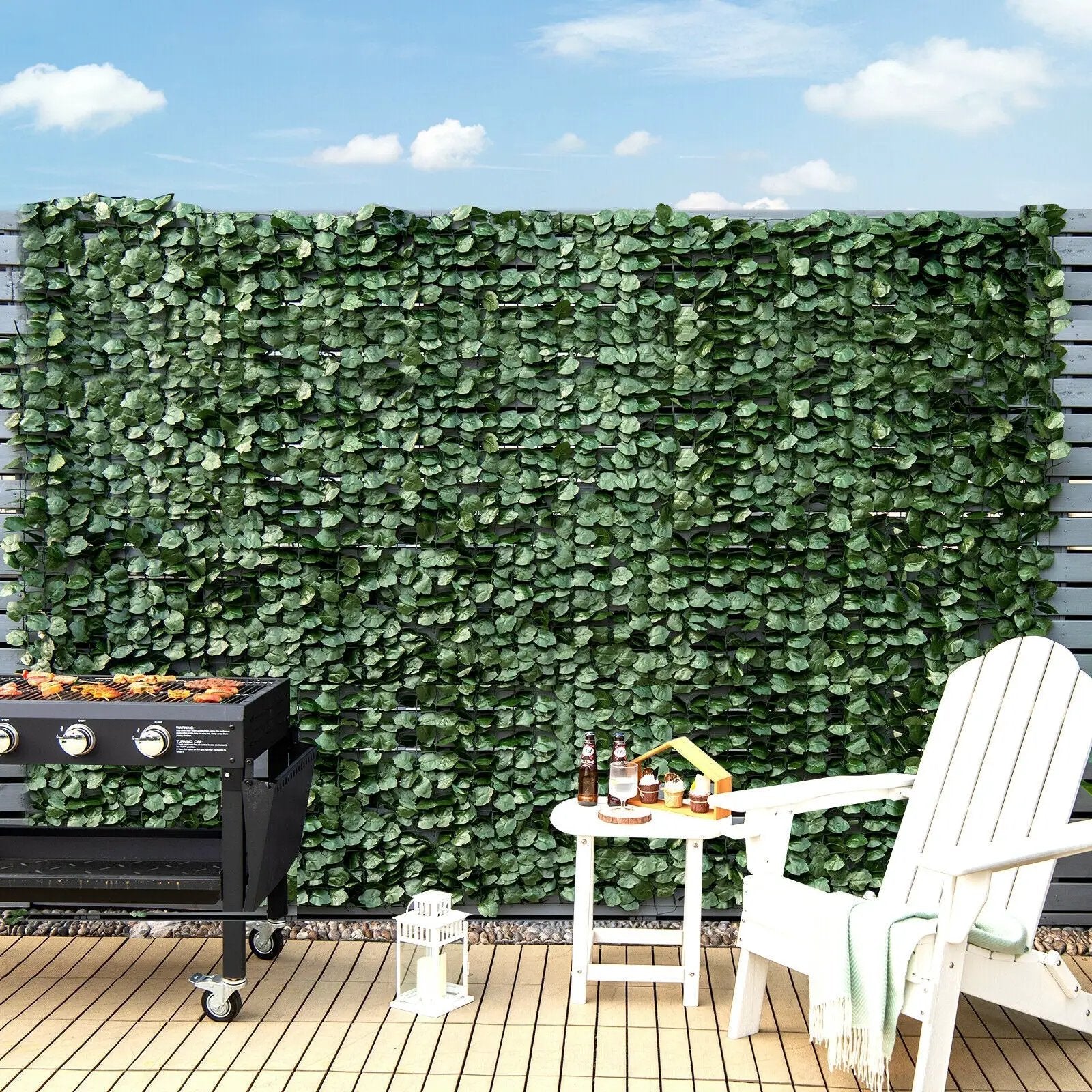 118 x 39 Inch Artificial Ivy Privacy Fence Screen for Fence Decor by DirectDeals
