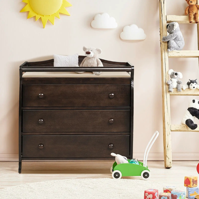 Baby Changing Table Infant Diaper with 3 Drawers and Safety Belt by DirectDeals