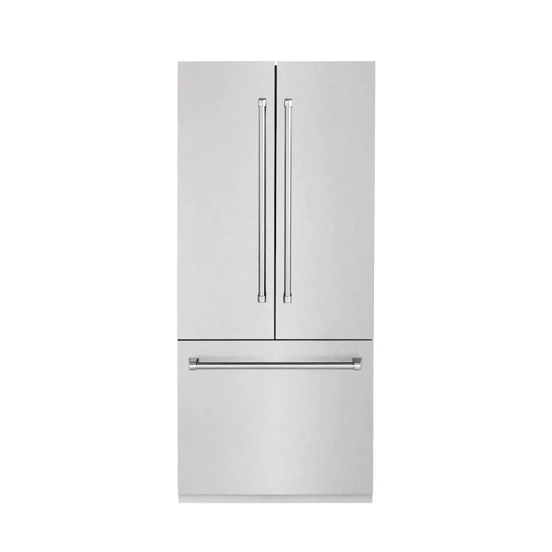ZLINE 36" 19.6 cu. Ft. Panel Ready Built-In 3-Door French Door Refrigerator with Internal Water and Ice Dispenser RBIV-36 by Farmhouse Kitchen and Bath