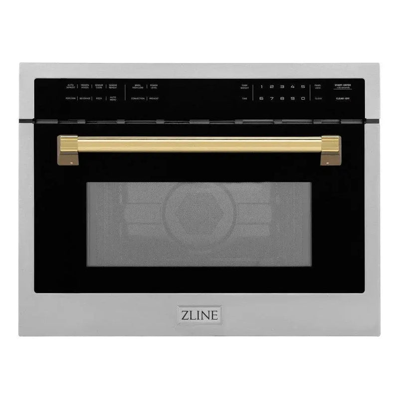 ZLINE 24" Convection Microwave, Stainless Steel, Gold MWOZ-24-G by Farmhouse Kitchen and Bath