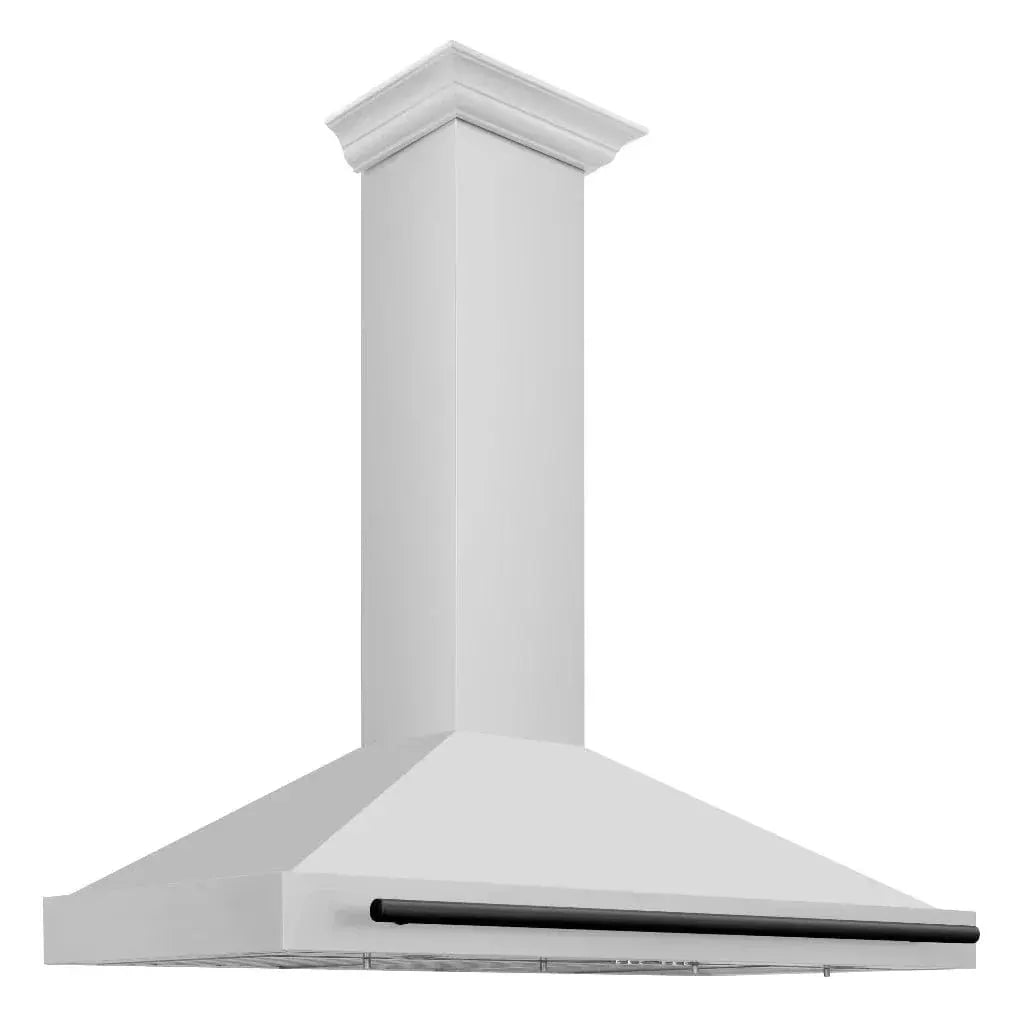 ZLINE 48" Autograph Edition Stainless Steel Range Hood, Matte Black KB4STZ-48-MB by Farmhouse Kitchen and Bath