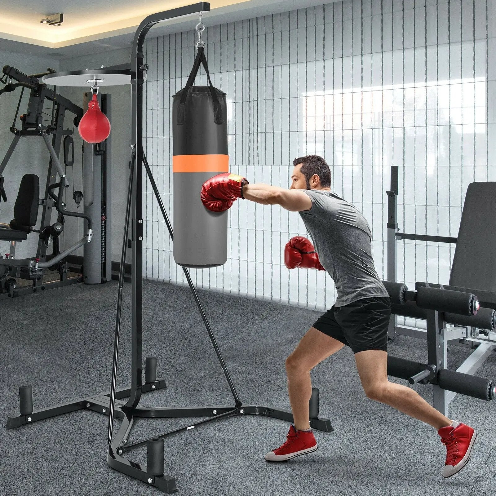 Heavy Duty Boxing Punching Stand With Heavy Bag by DirectDeals