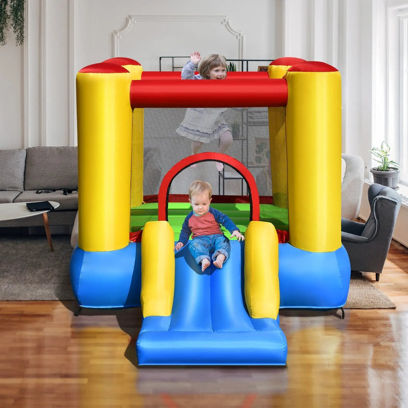 Kids Inflatable Bounce House with Slide and 480W blower by DirectDeals