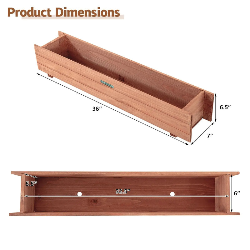 Wooden Decorative Raised Garden Bed for Yard and Window by DirectDeals