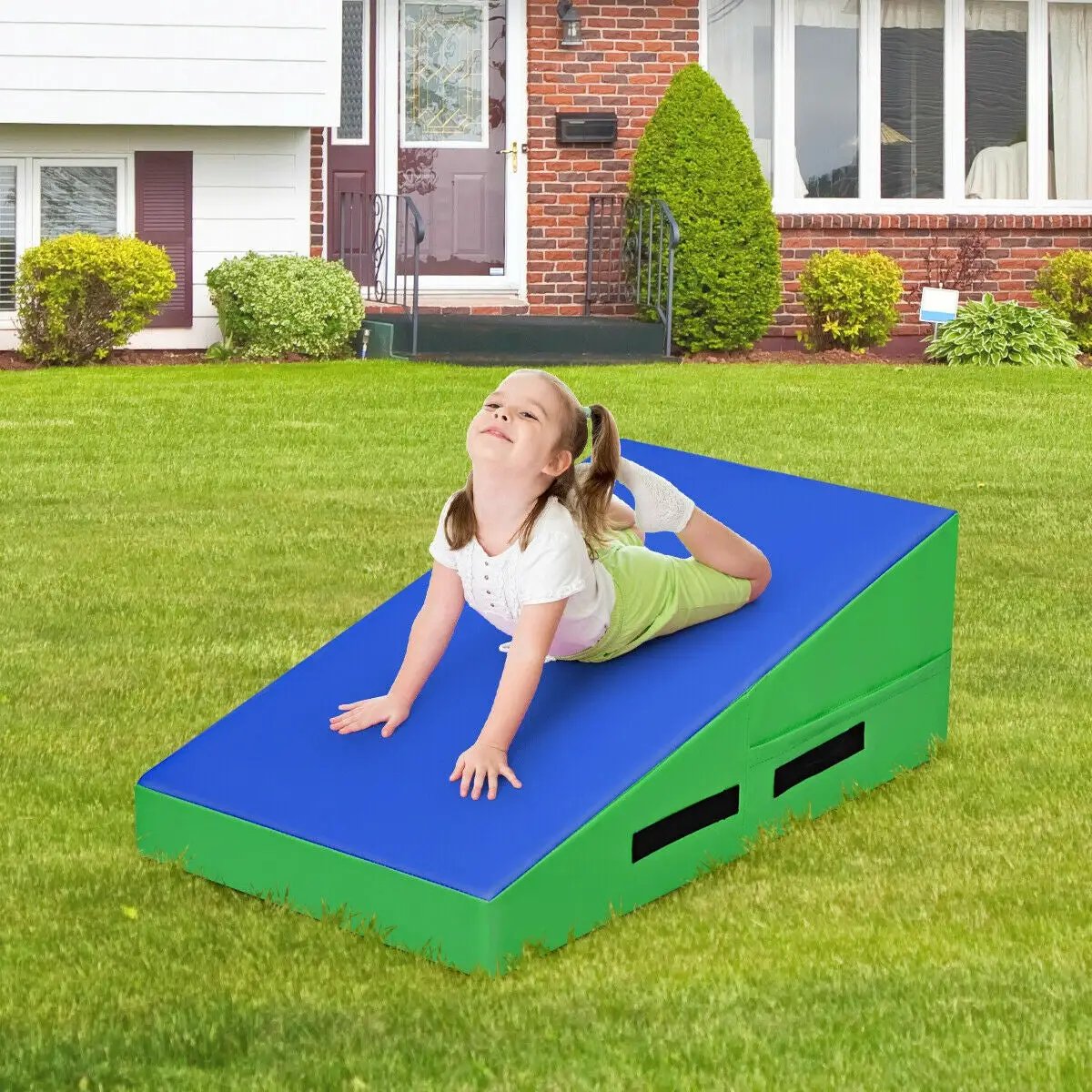 Incline Gymnastics Mat Wedge Ramp Gym Tumbling Exercise Mat by DirectDeals