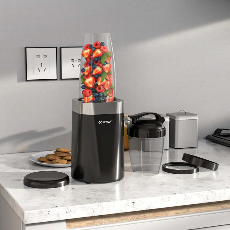 1000W Portable Blender with 6-Blade Design-Black by DirectDeals