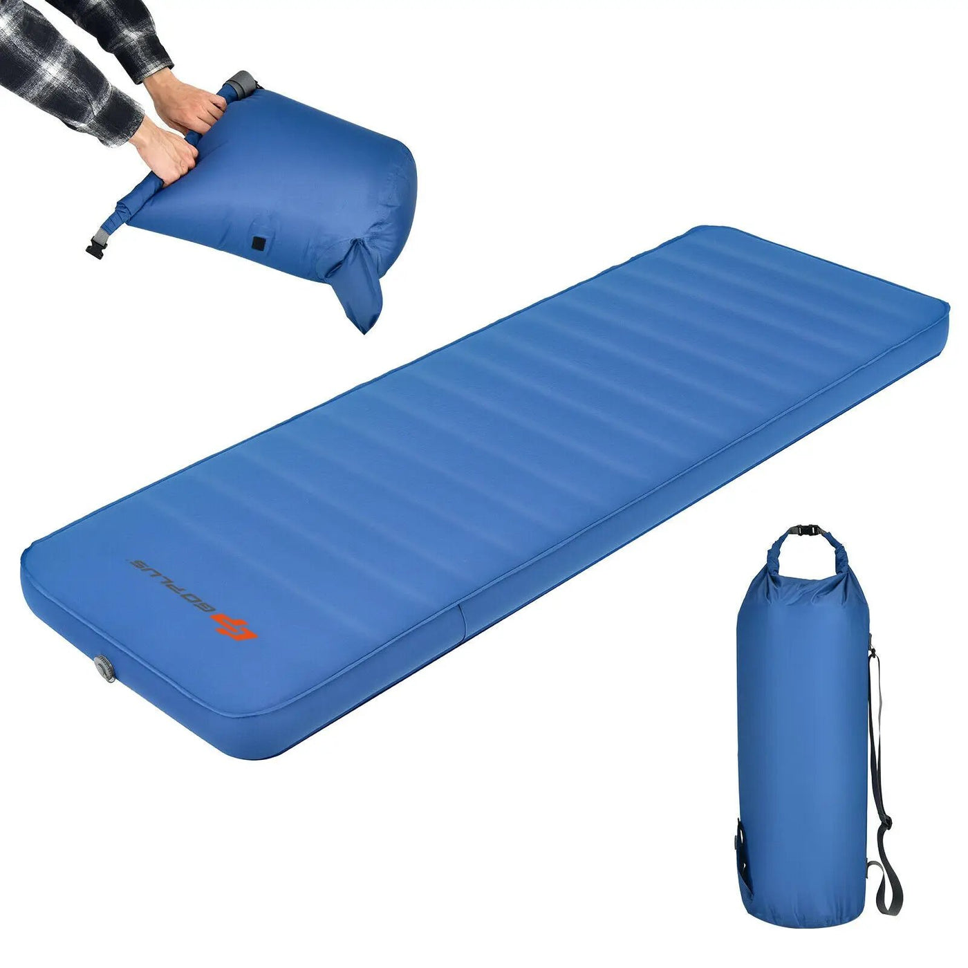 Self Inflating Folding Camping Sleeping Mattress with Carrying Bag by DirectDeals
