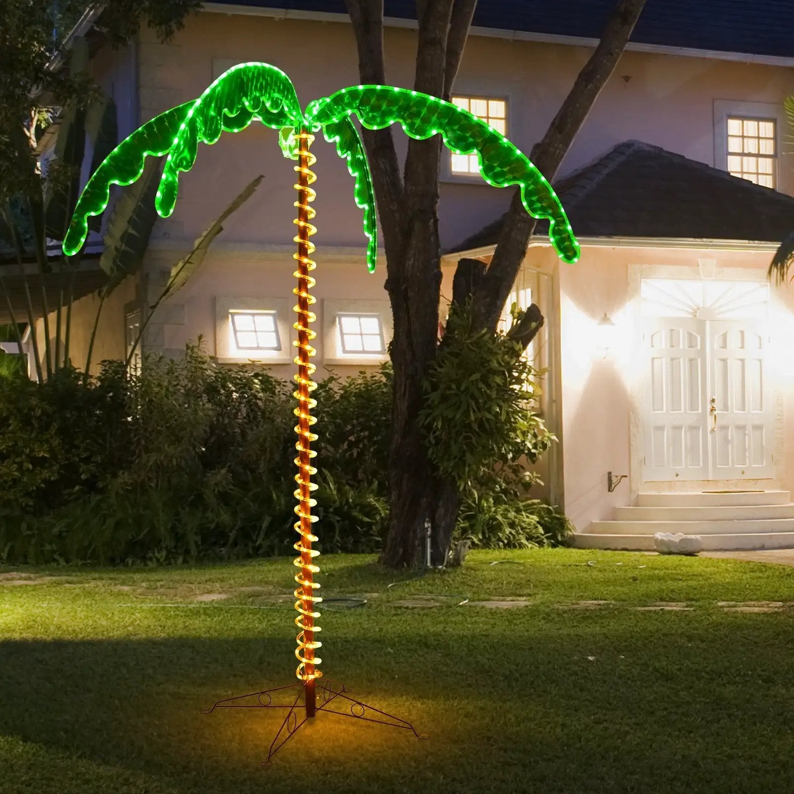 7 Feet LED Pre-lit Palm Tree Decor with Light Rope by DirectDeals