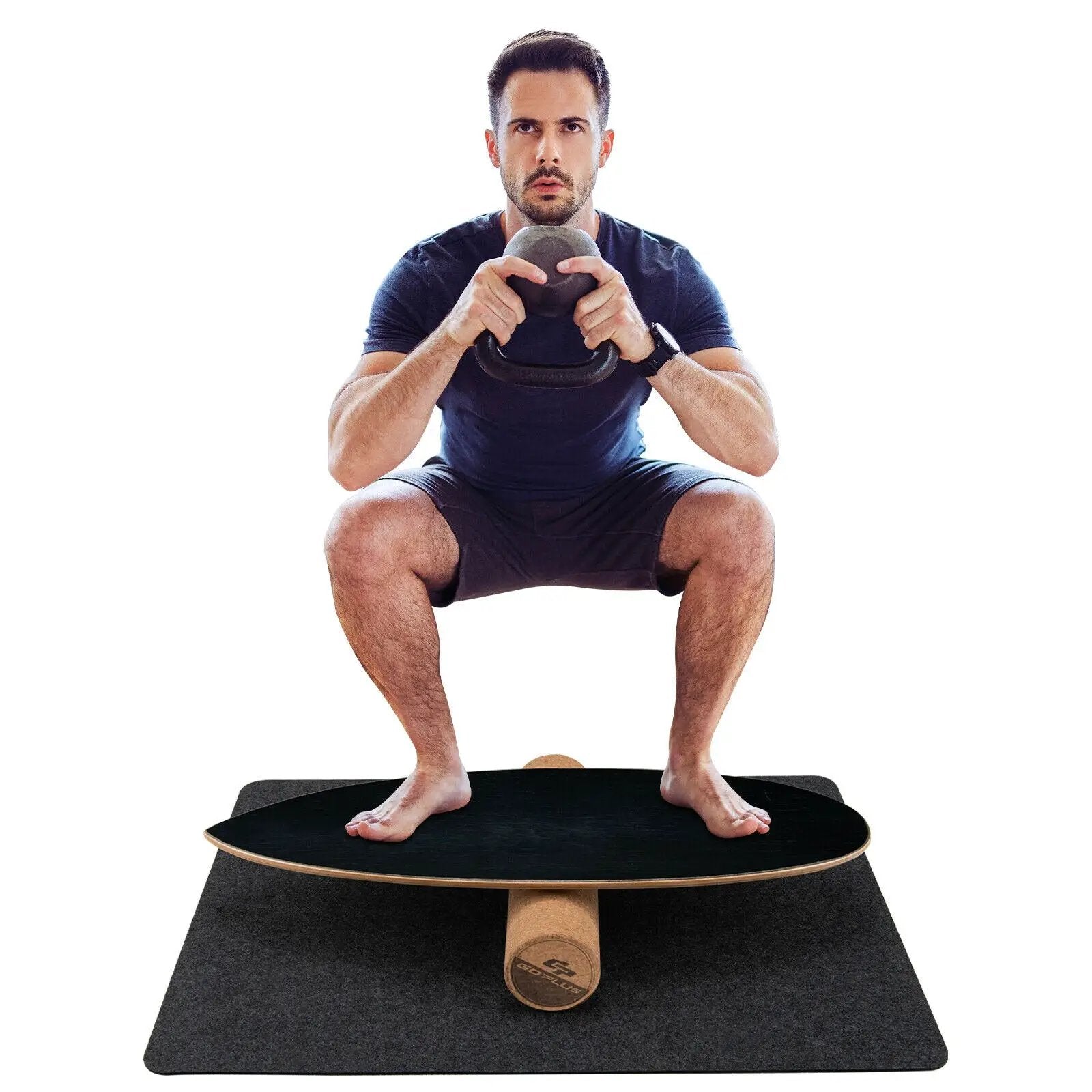 Balance Board Trainer for Core Strength-Black by DirectDeals