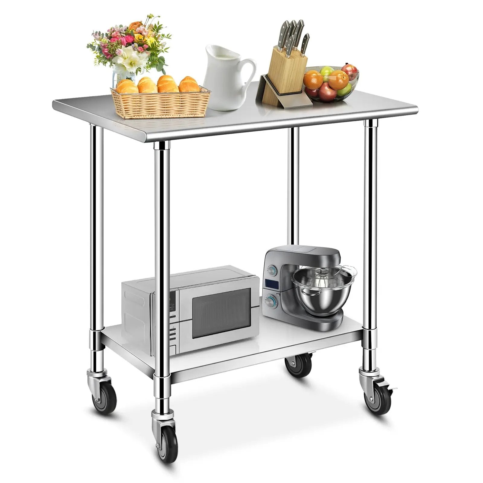 Stainless Steel Commercial Kitchen Prep and Work Table by DirectDeals