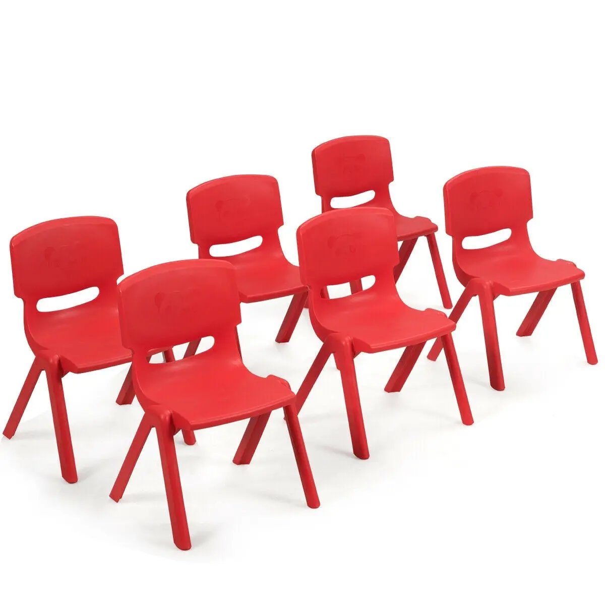 6-pack Kids Plastic Stackable Classroom Chairs by DirectDeals