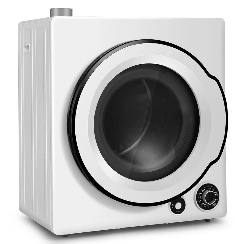 Compact Electric Tumble Laundry Dryer with Stainless Steel Tub-White by DirectDeals