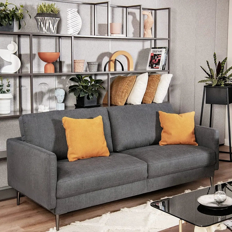 Modern Loveseat with Comfy Backrest Cushions by DirectDeals