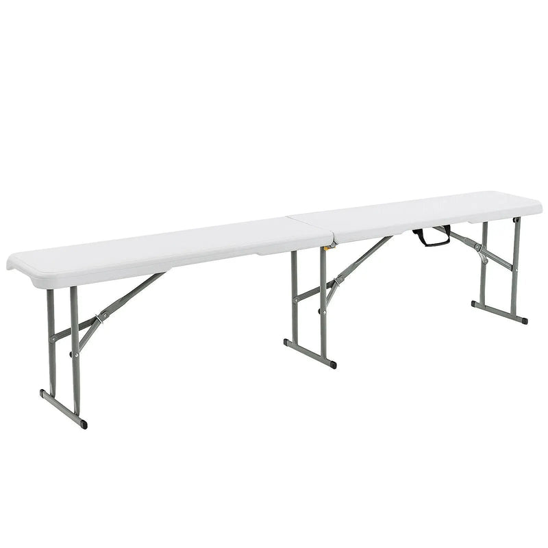 6 Feet Portable Picnic Folding Bench 550 lbs Limited with Carrying Handle by DirectDeals
