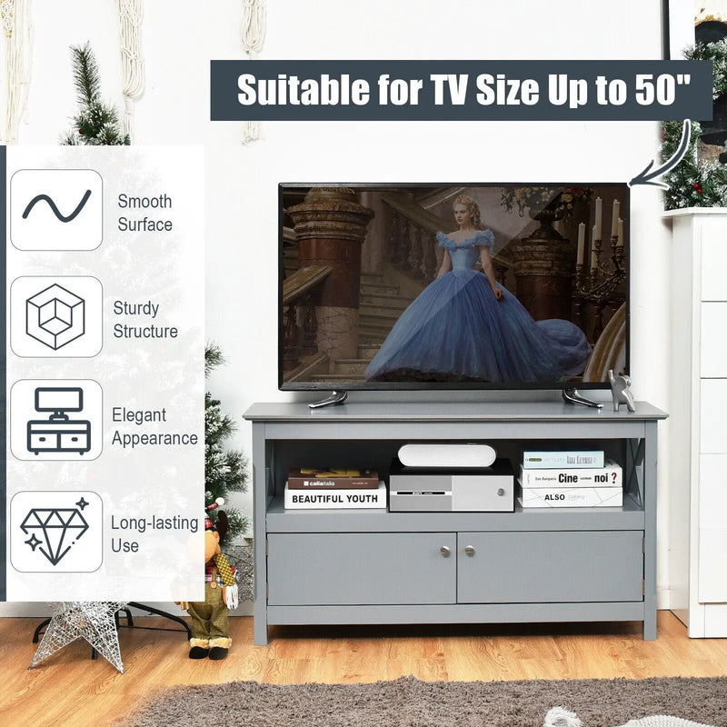 44 Inch Wooden Storage Cabinet TV Stand by DirectDeals