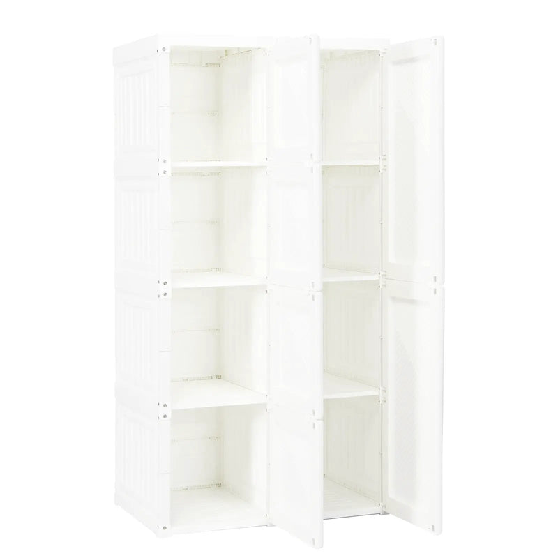 Foldable Armoire Wardrobe Closet with 8 Cubby Storage by DirectDeals