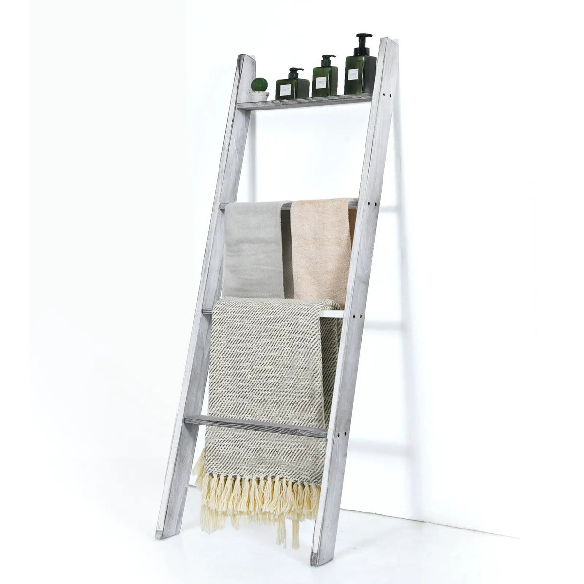 4-Tier Wall Leaning Ladder Shelf Stand by DirectDeals
