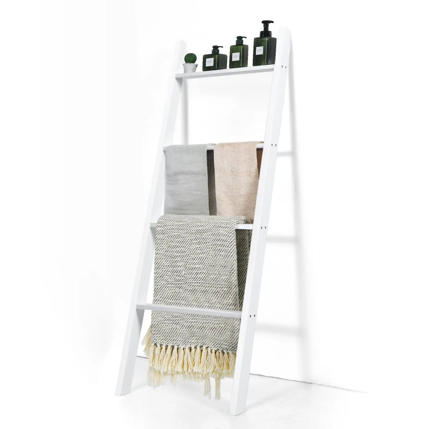 4-Tier Wall Leaning Ladder Shelf Stand by DirectDeals