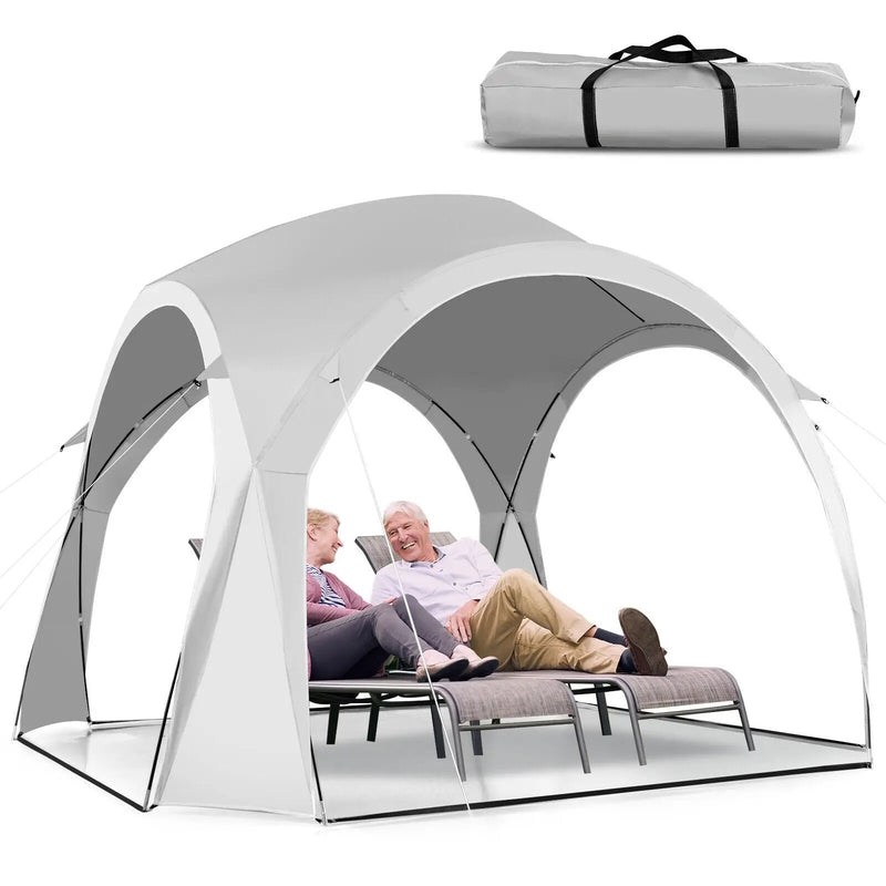 11 x 11 Feet Patio Sun Shade Shelter Canopy Tent Portable UPF 50+ Outdoor Beach-White by DirectDeals