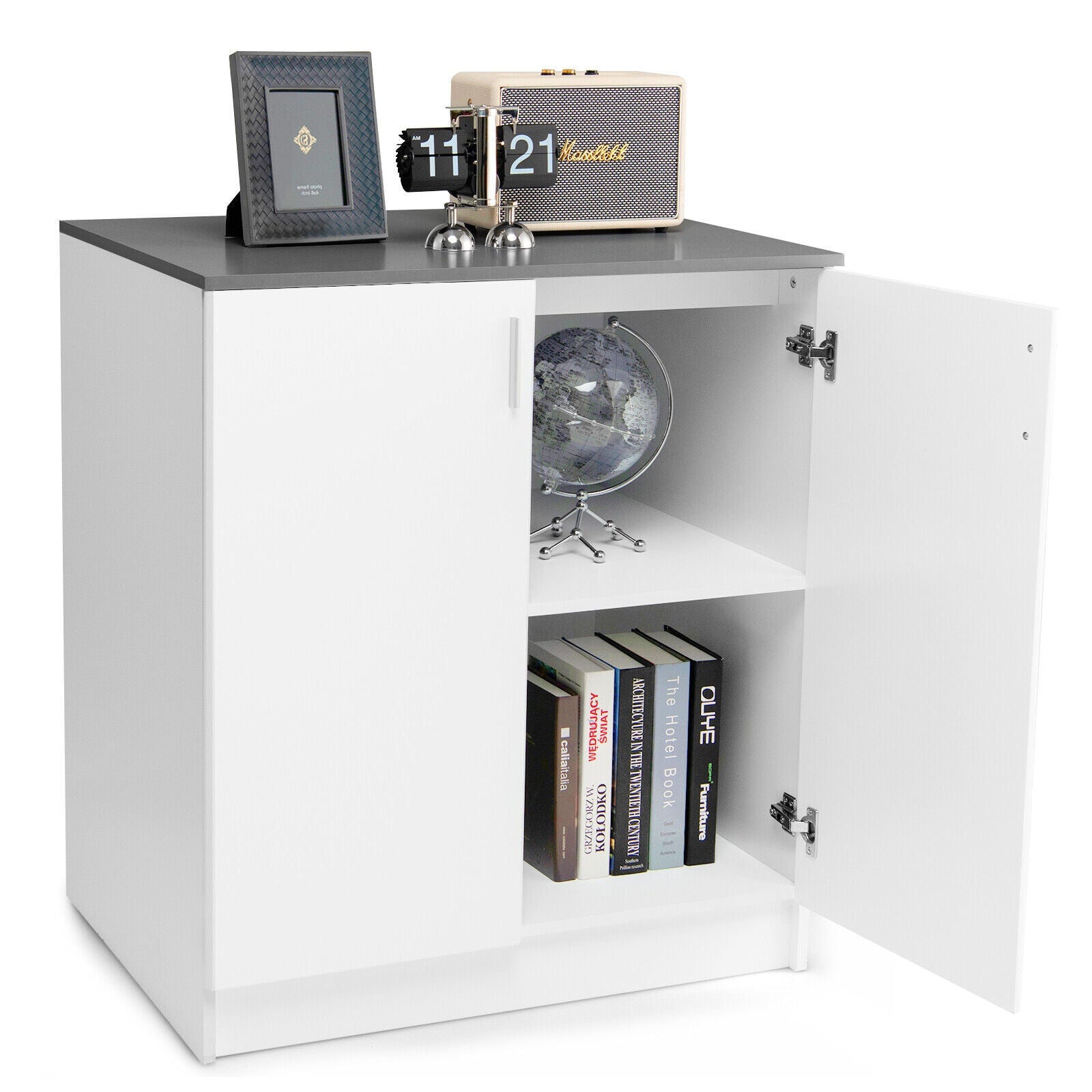 Storage Sideboard Cabinet with Doors and Shelves by DirectDeals