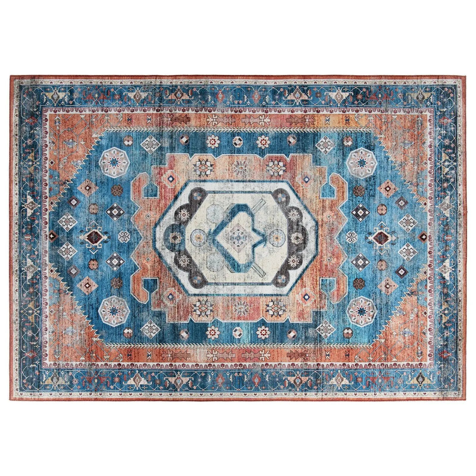 5 x 7 Inch Non-Shedding Distressed Vintage Indoor Area Rug by DirectDeals