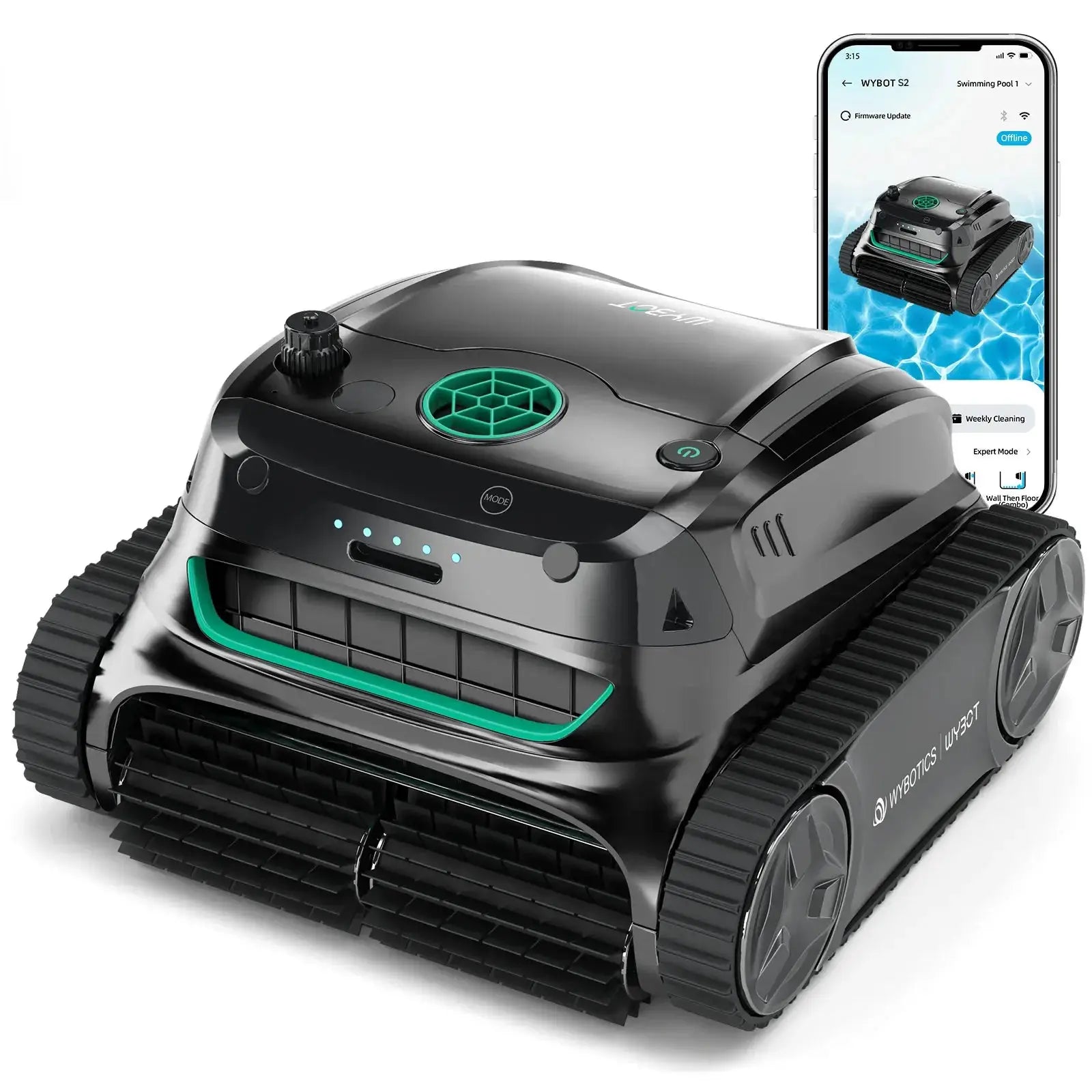 WYBOT S2 High-end Cordless Robotic Pool Cleaner by WYBOT