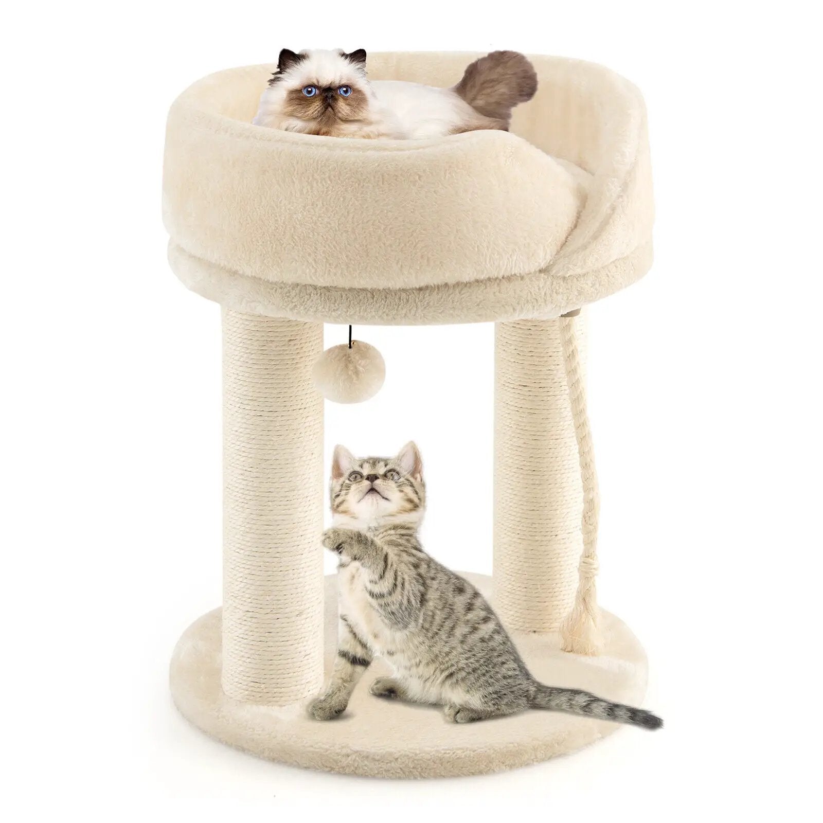 Cat Climbing Tree with Plush Perchs and Scratching Post by DirectDeals