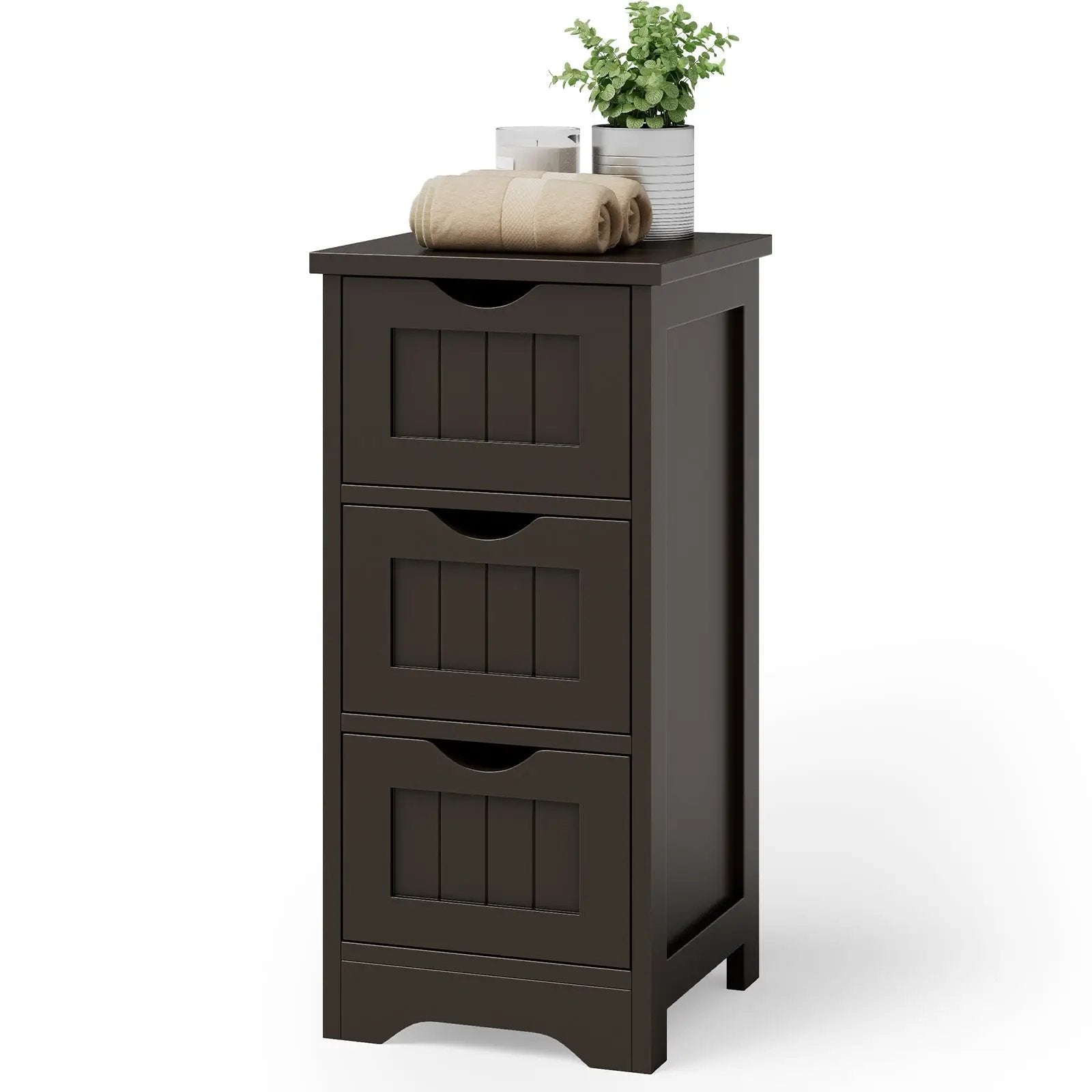 Bathroom Floor Freestanding Storage Organizer with 3 Drawers by DirectDeals