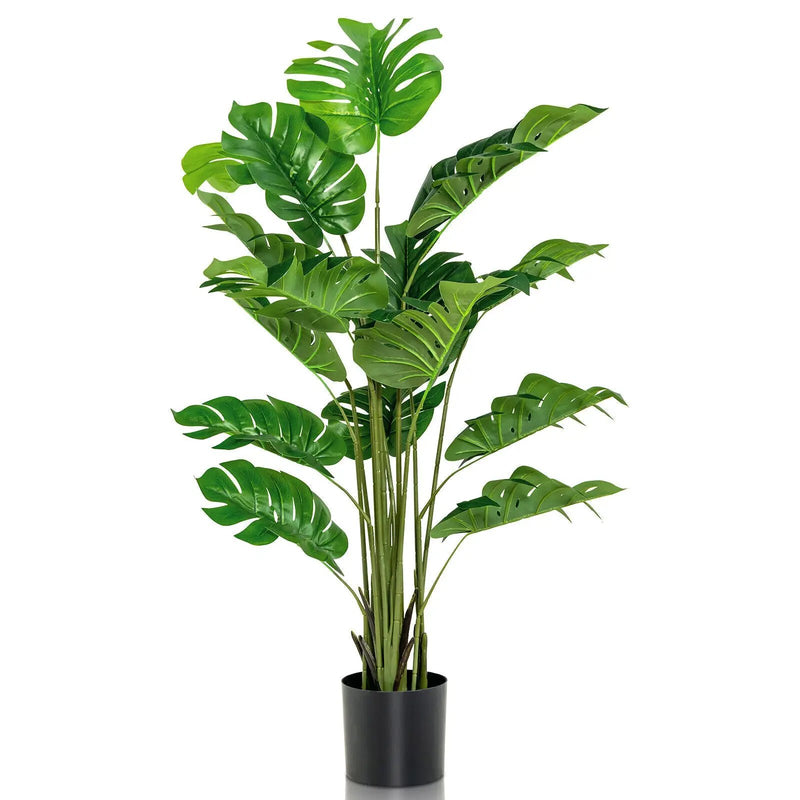 5 Feet Artificial Tree Faux Monstera Deliciosa Plant for Home Indoor and Outdoor by DirectDeals