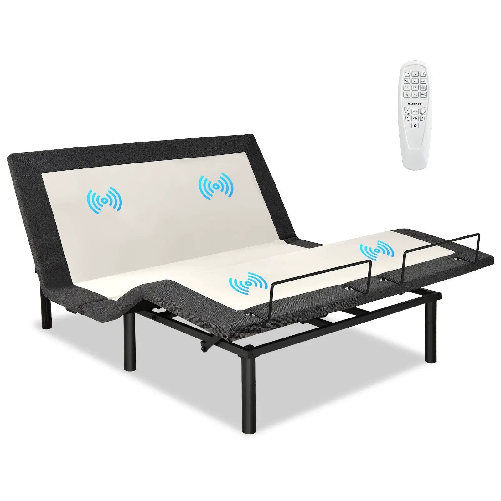 Queen Size Adjustable Bed Base Electric Bed Frame with Massage Modes by DirectDeals