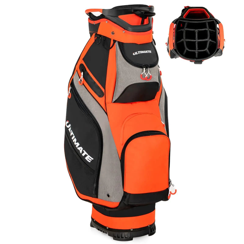 10.5 Inch Golf Stand Bag with 14 Way Dividers and 7 Zippered Pockets by DirectDeals