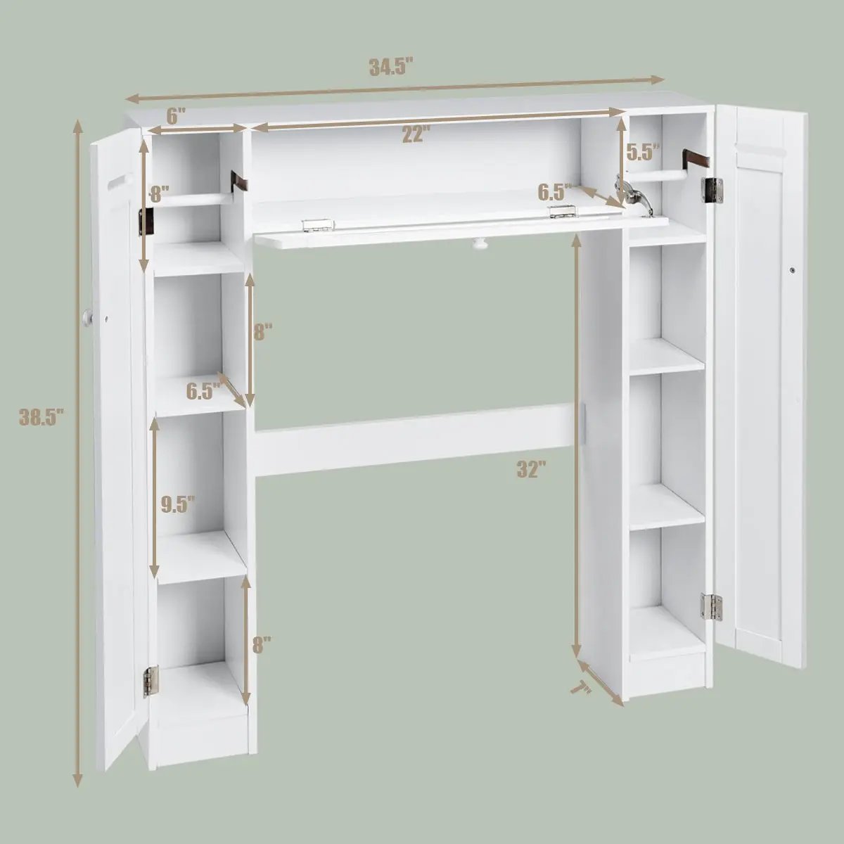 Wooden over the Toilet Storage Cabinet by DirectDeals